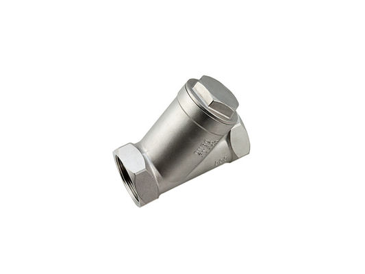PTFE सीट स्टेनलेस स्टील वसंत जाँच वाल्व 304SS वसंत बसपा अंत 316SS कोण बैठा है