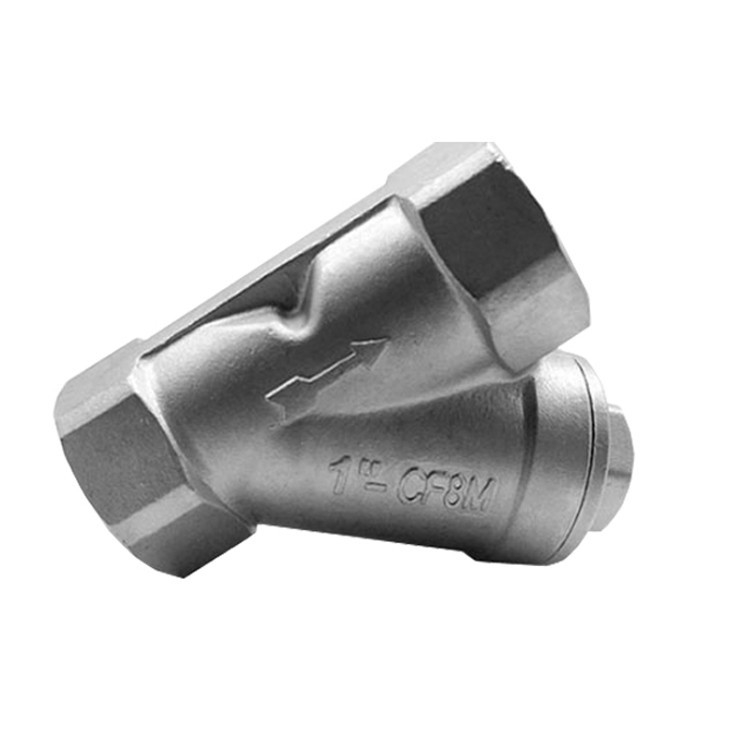 1/2--4" CF8M स्टेनलेस स्टील Y प्रकार महिला धागा स्ट्रेनर NPT BSPT PT BSP