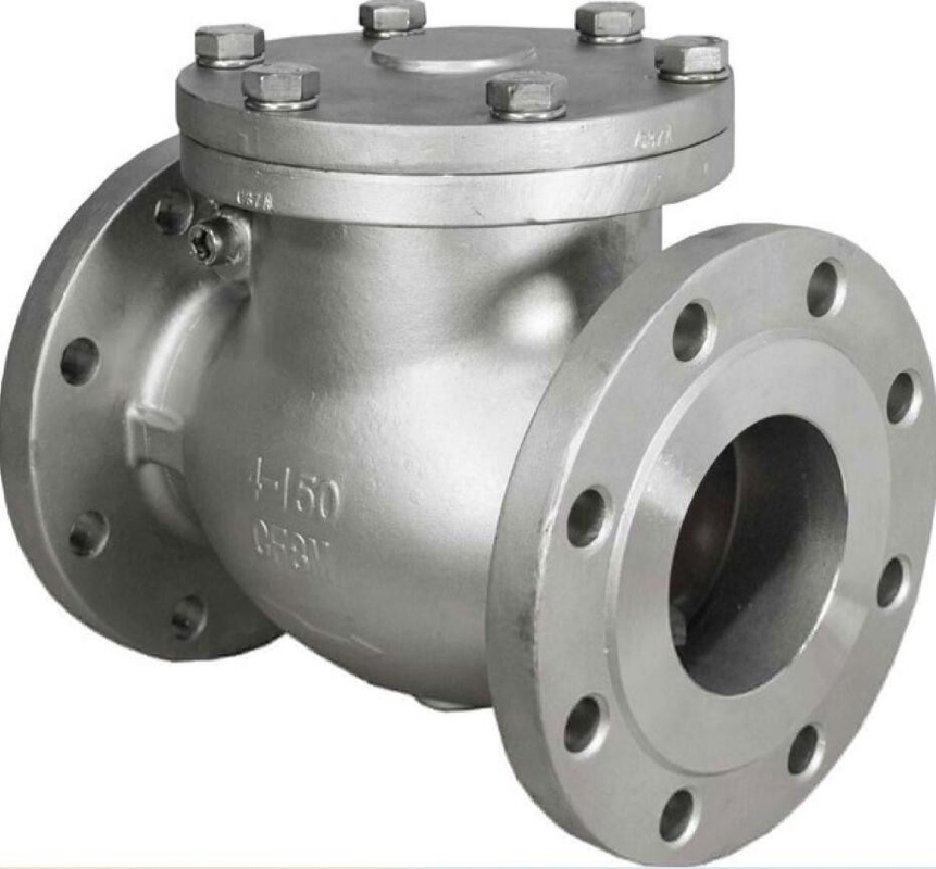 Flanged DIN DN50 DN100 DN200 PN25 स्प्रिंग लोड कास्ट WCB पिस्टन ग्लोब चेक वाल्व